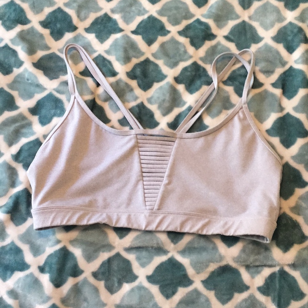 XL light gray Betsey Johnson strappy sports bra